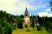 Peles castle, Transylvania, backpackers